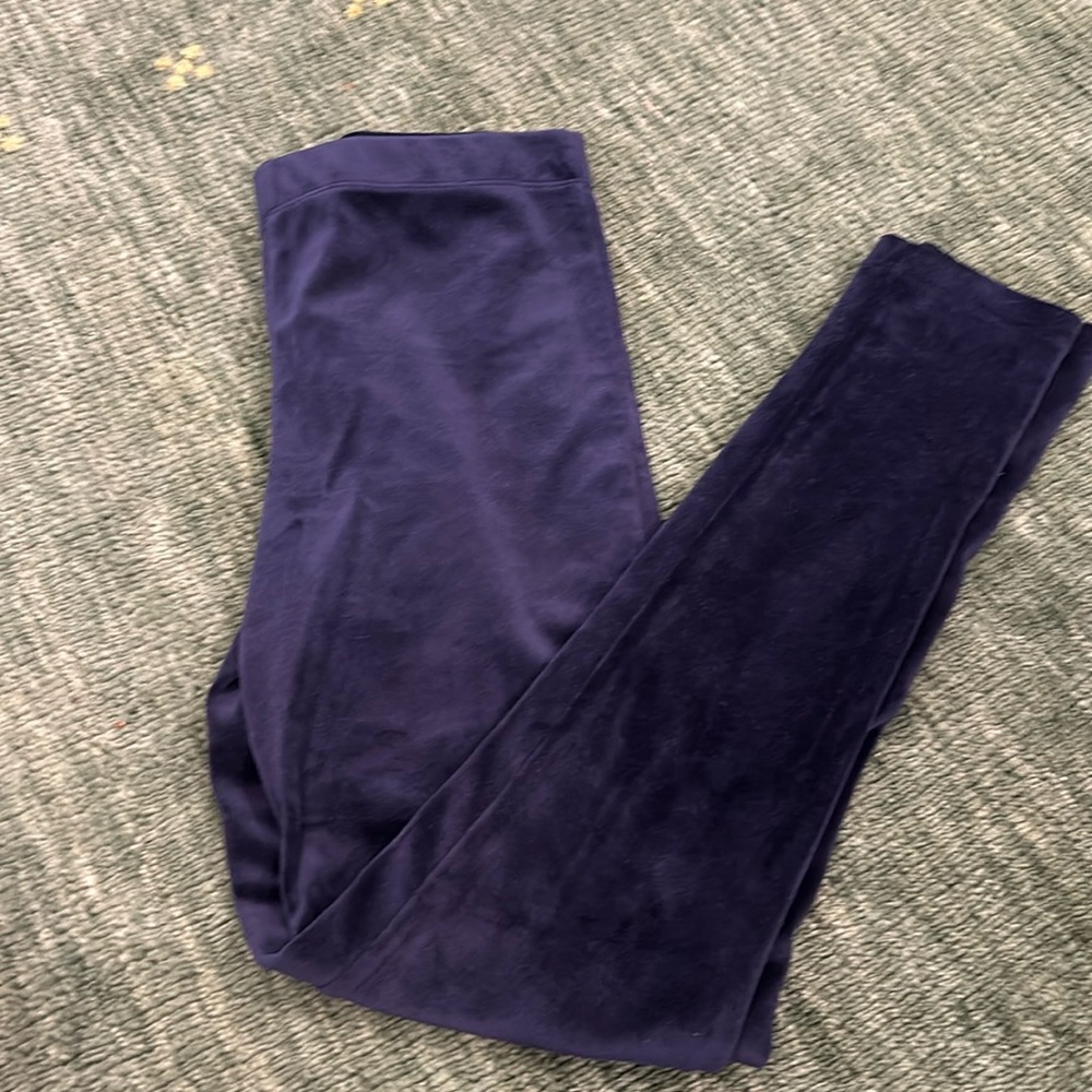 Lily Pulitzer navy velour leggings